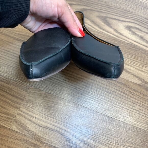 J.Crew Womens Size 8.5 Black Leather Slipper Loafers Slip On - Picture 5 of 11